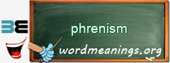 WordMeaning blackboard for phrenism